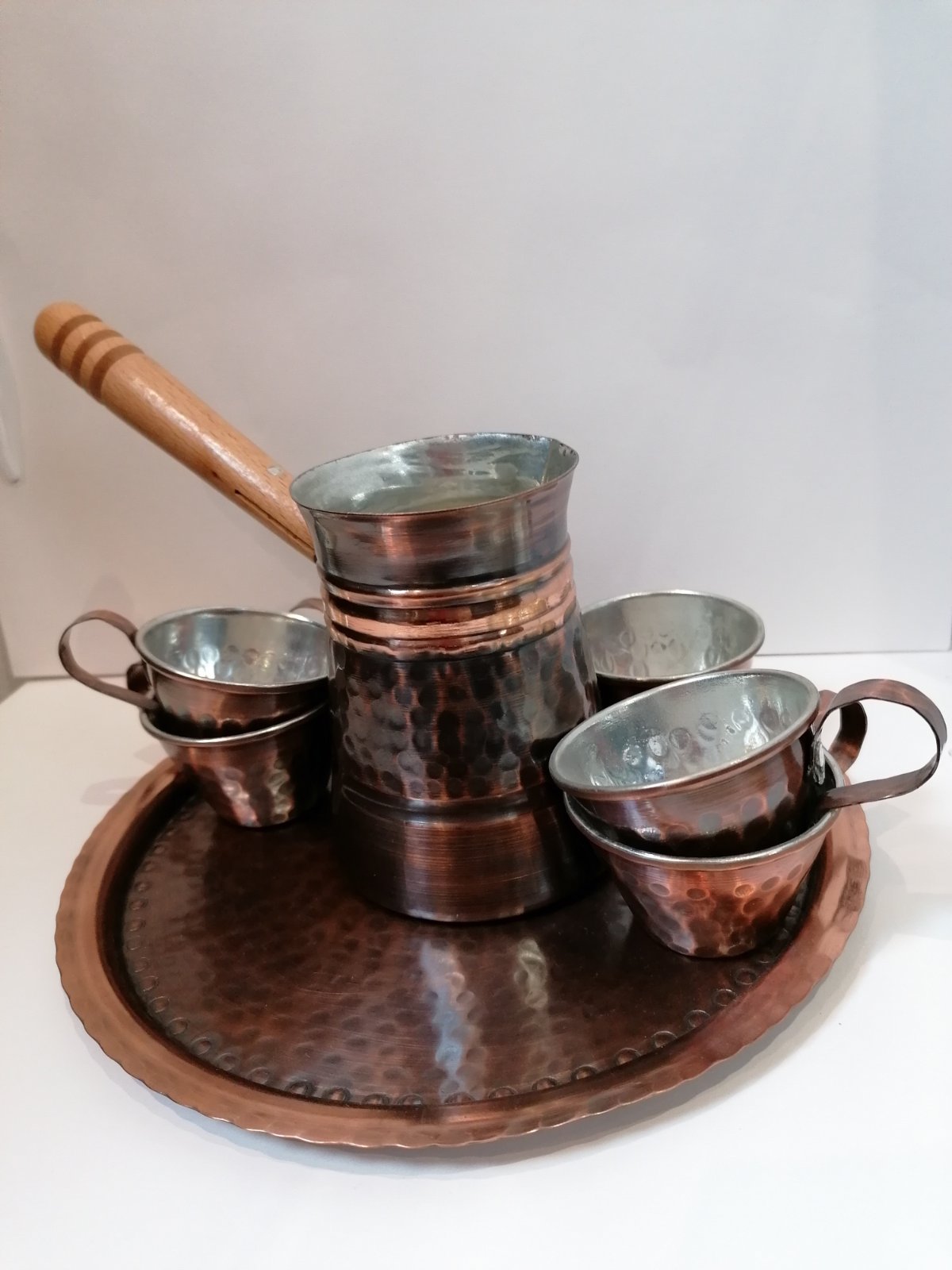 Copper Turkish coffee set