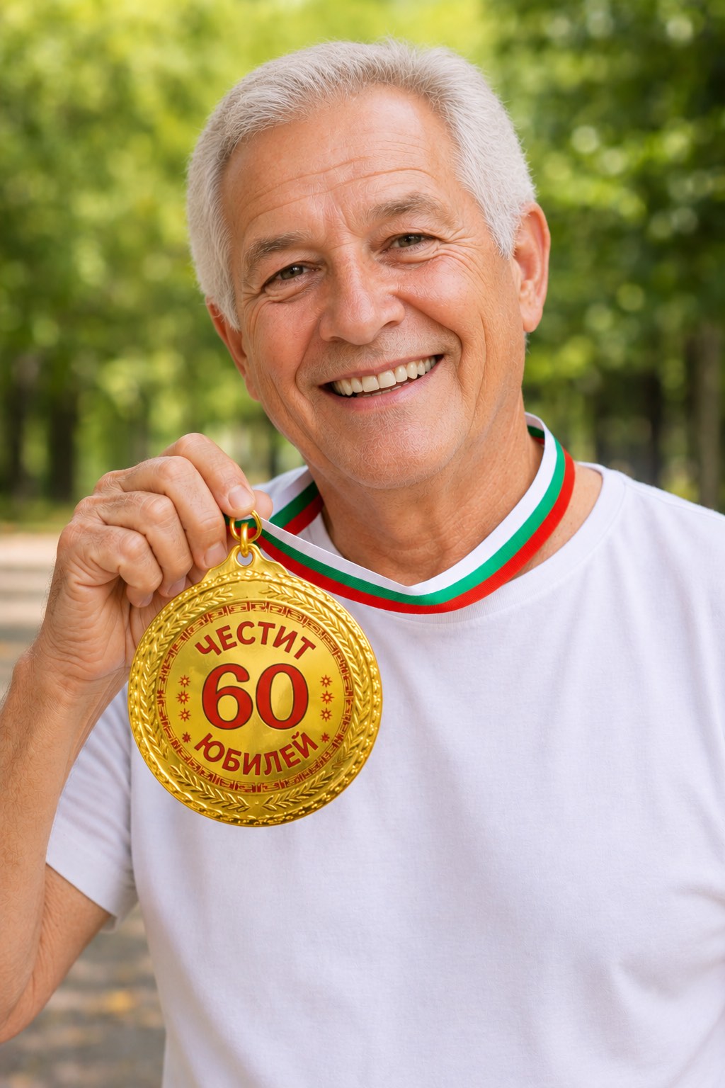 Златен медал-закачлив-Честит 60 юбилей