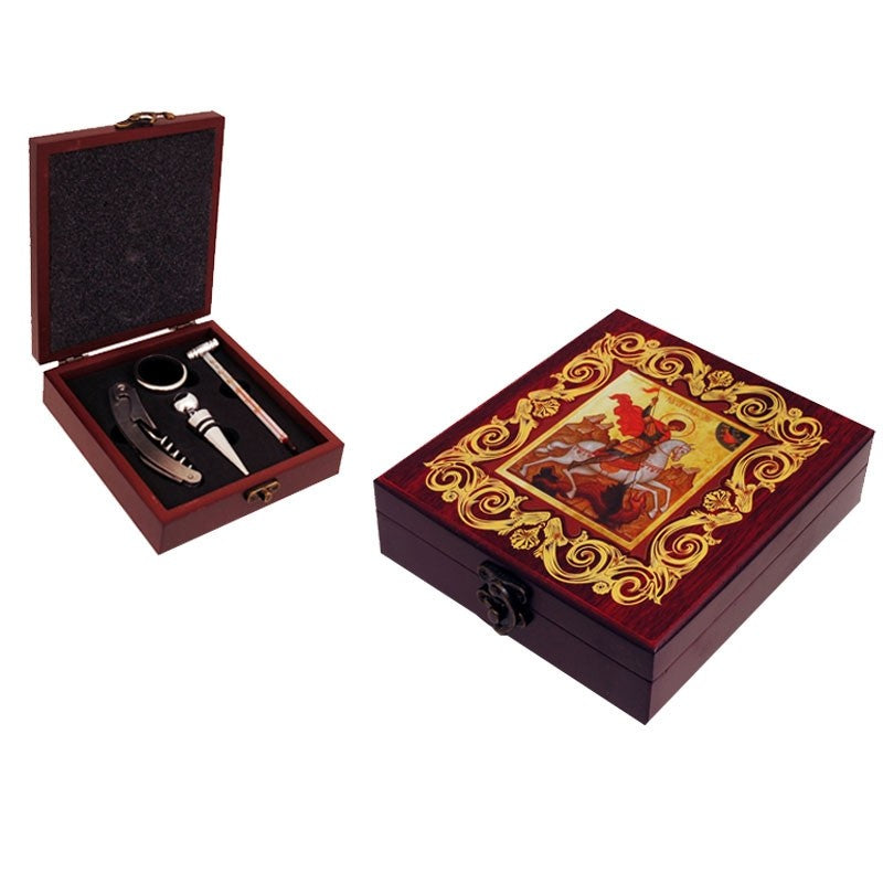 100732 Wine accessories "Saint George" in a luxury box
