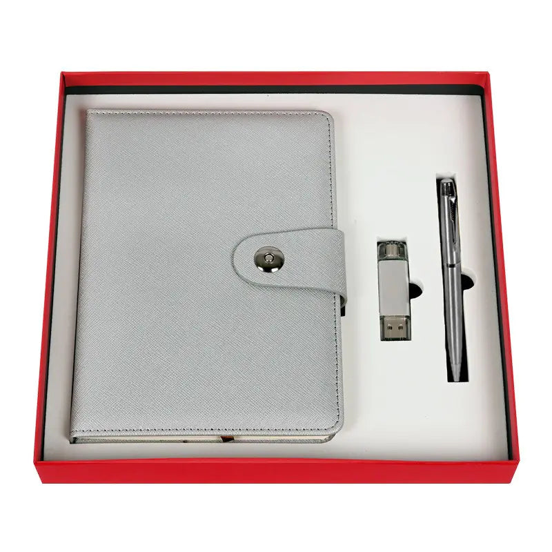 102323 Gift set "To the teacher with love" with pen, notebook and double flash drive /16 BG/