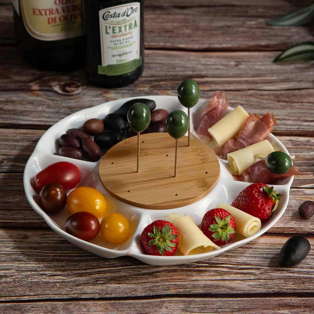 76030219 : Cheese platter with forks from the Bamboo series