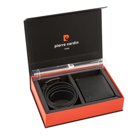 PCS110M: Мъжки комплект портфейл и колан Pierre Cardin - 120 см