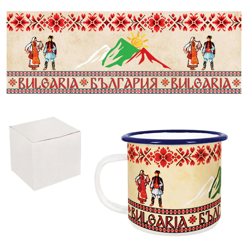 100457-2 : Retro enamel mug "BULGARIA" /300 milliliters/