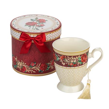 957802: Porcelain tea cup + box - Rose