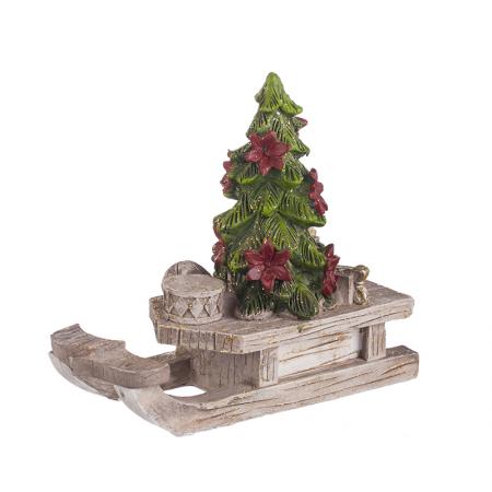 KN032: Christmas tree with sleigh