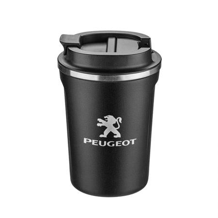AS0411: SILVER FLAME thermo mug with Peugeot logo