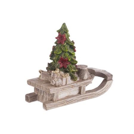 KN032: Christmas tree with sleigh