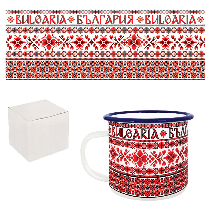 100457-1 : Retro enamel mug "BULGARIA" /300 milliliters/