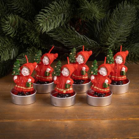 MH137: Christmas candles children with a tree 6 pcs.