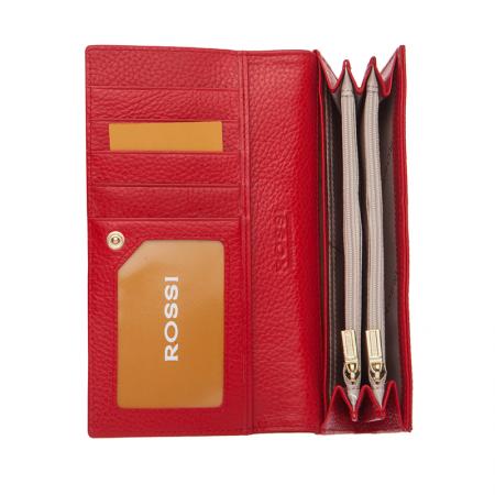 RSC0120: Women's purse, red with flowers - ROSSI