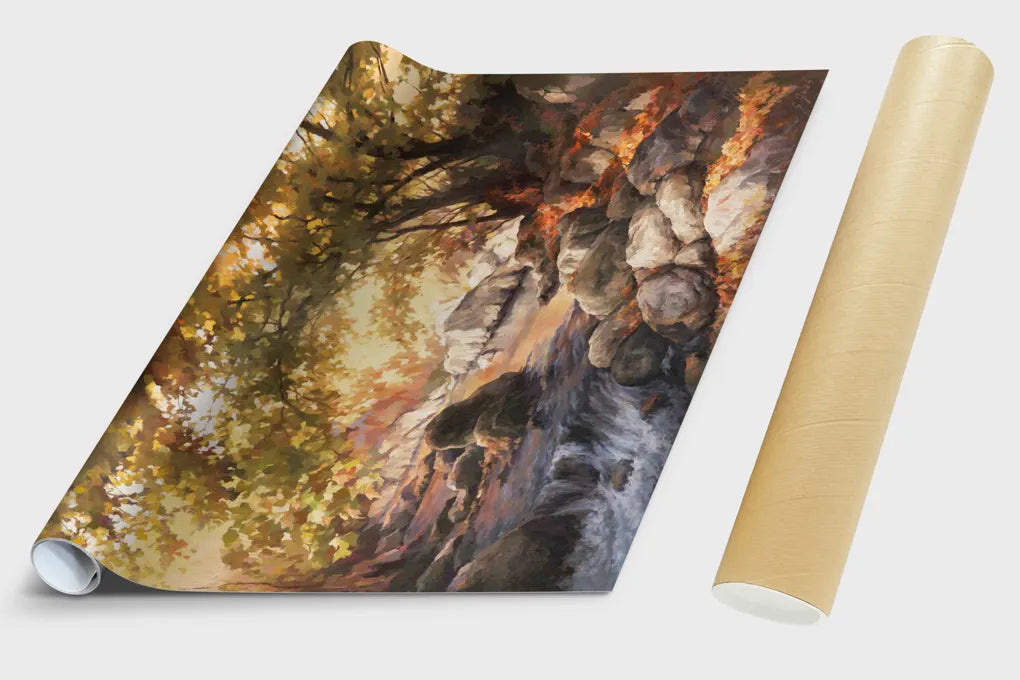 Code: 0342 Autumn Landscape forest stream Vladishki Vir Chaya River