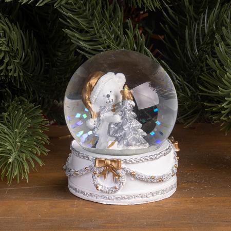 JH162: Christmas paperweight Teddy bear