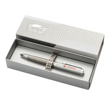 AS3410: SILVER FLAME pen with Nissan logo