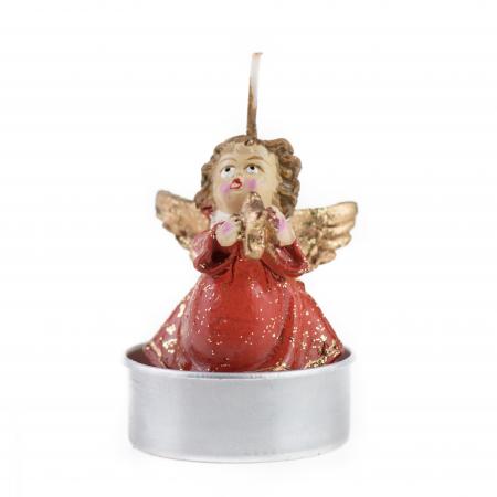 MH40: Christmas candles angels red 6pcs.