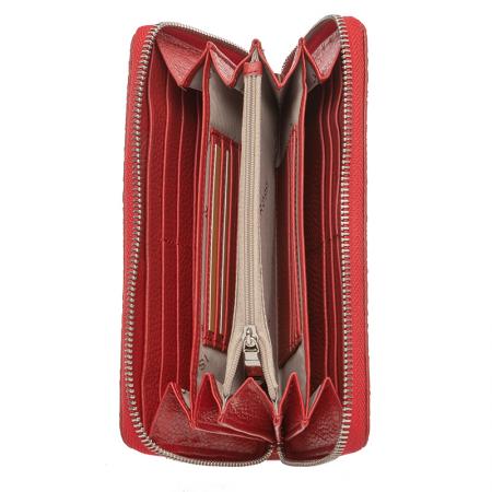 RSC0420: Women's purse red with flowers - ROSSI
