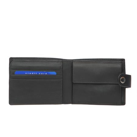 SFT1018: Men's wallet in brown SILVER FLAME - Button collection