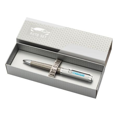 AS3409: SILVER FLAME pen with Mazda logo