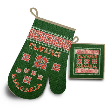 Код 4217: Комплект ръкохватки с български шевици