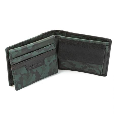 SFS-023: Pen and men's wallet set SILVER FLAME collection Camouflage Green