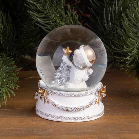 JH162: Christmas paperweight Teddy bear