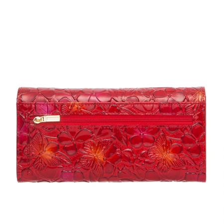 RSC0120: Women's purse, red with flowers - ROSSI