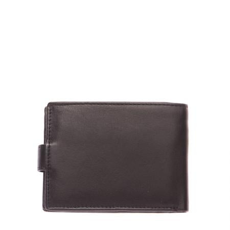 SFT0402: Men's black wallet SILVER FLAME - Buffalo collection