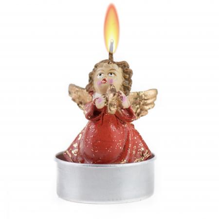 MH40: Christmas candles angels red 6pcs.