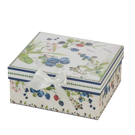 957955: Porcelain coffee cup + spoon, coaster and box - Blueberry