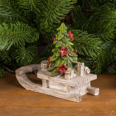 KN032: Christmas tree with sleigh