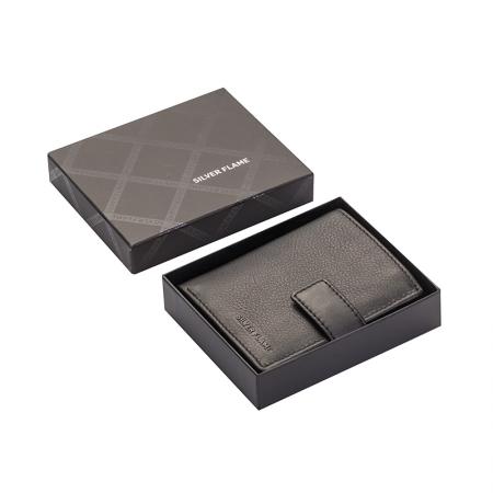 SFT1301: Мъжки черен портфейл SILVER FLAME - колекция Мюнхен