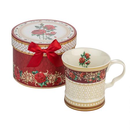 957871: Porcelain tea cup + box - Rose