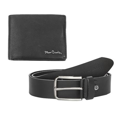PCS108XL: Мъжки комплект портфейл и колан Pierre Cardin - 130 см