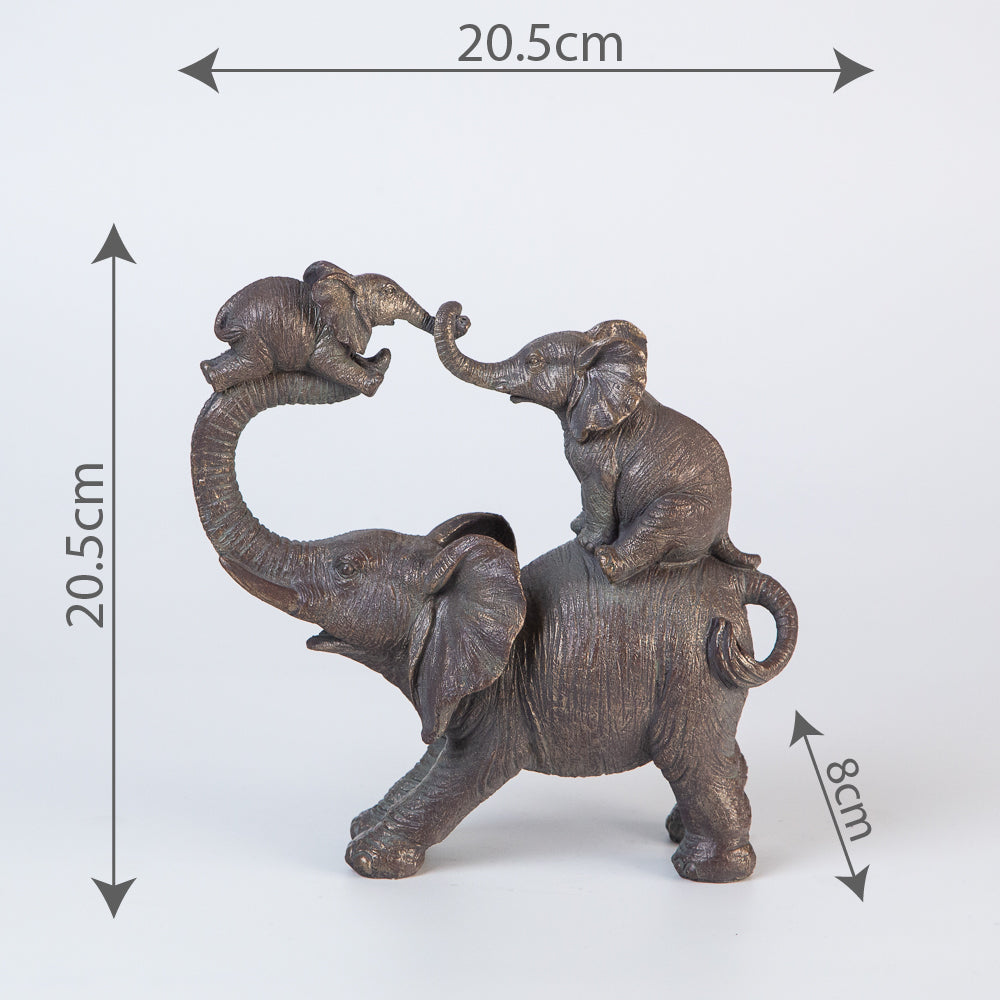 81032286 : Decorative statuette – Fun energy three elephants