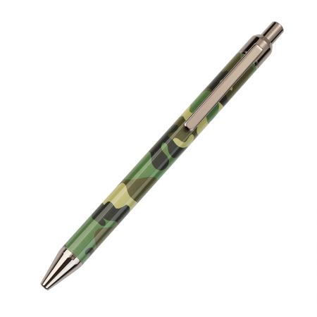 SFS-023: Pen and men's wallet set SILVER FLAME collection Camouflage Green