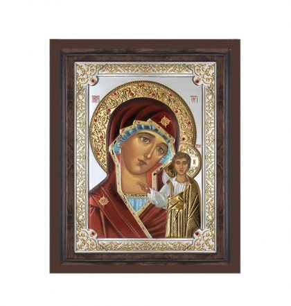 691015197262 : Икона 12 x 15 Богородица сребро 999 с рамка LC31177-D