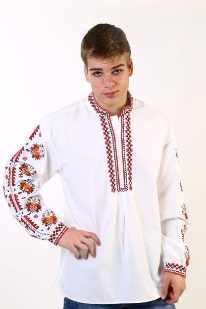 Мъжка тракийска риза - бродирана