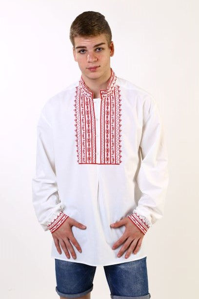 Мъжка родопска риза - бродирана