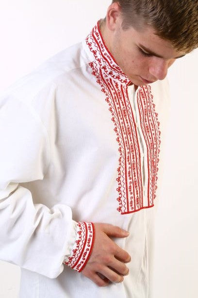 Мъжка родопска риза - бродирана