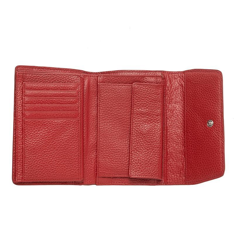 RSC3520: Дамско червено портмоне с цветя ROSSI