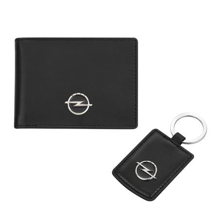 AC011: Set of key ring and document case SILVER FLAME with Opel logo