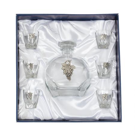 DG093: Set of bottle + 6 brandy glasses