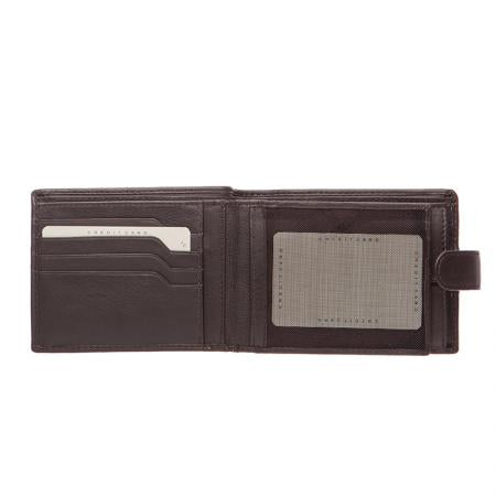 SFT0419: Men's dark brown wallet SILVER FLAME - Safari collection