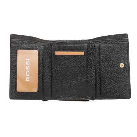 RSC0013: Small women's purse, color Black with butterfly ROSSI