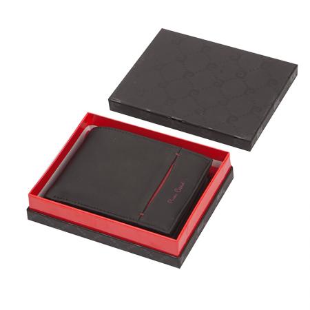 PCL02009: Men's black wallet PIERRE CARDIN - with vertical stripe