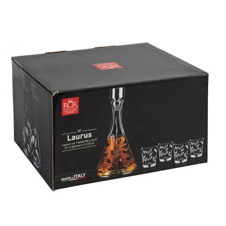 621713: LAURUS Set bottle + 6 liqueur glasses