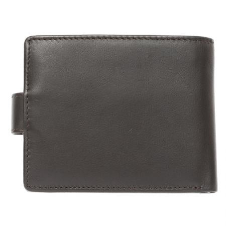 SFT1018: Men's wallet in brown SILVER FLAME - Button collection