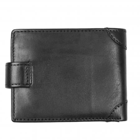 SFT1938: Мъжки черен портфейл Silver Flame