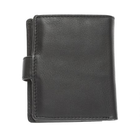 SFT1302: Men's black wallet SILVER FLAME - Buffalo collection