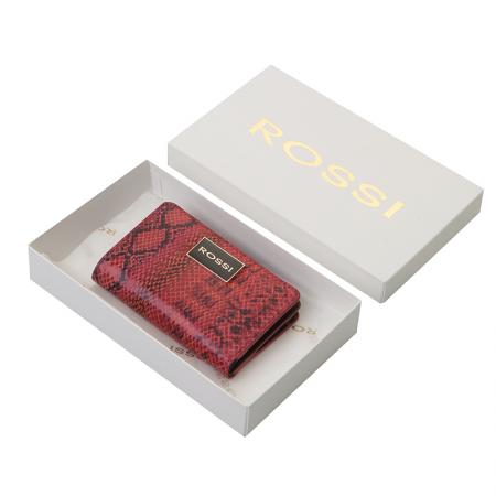 RSL24150: Women's wallet in Python red and black - ROSSI