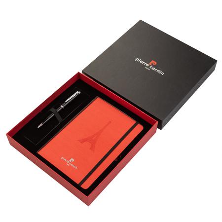 PCZ02: PIERRE CARDIN red notebook and pen set